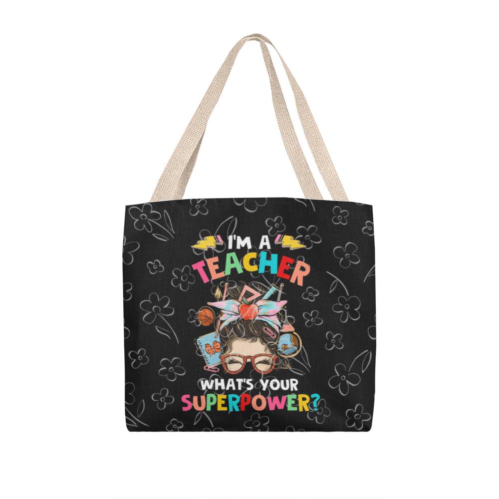 I'm a Teacher Classic Green Tote Bag- a Gift for Teachers/Fathers/Mothers/ Son/Daughter.