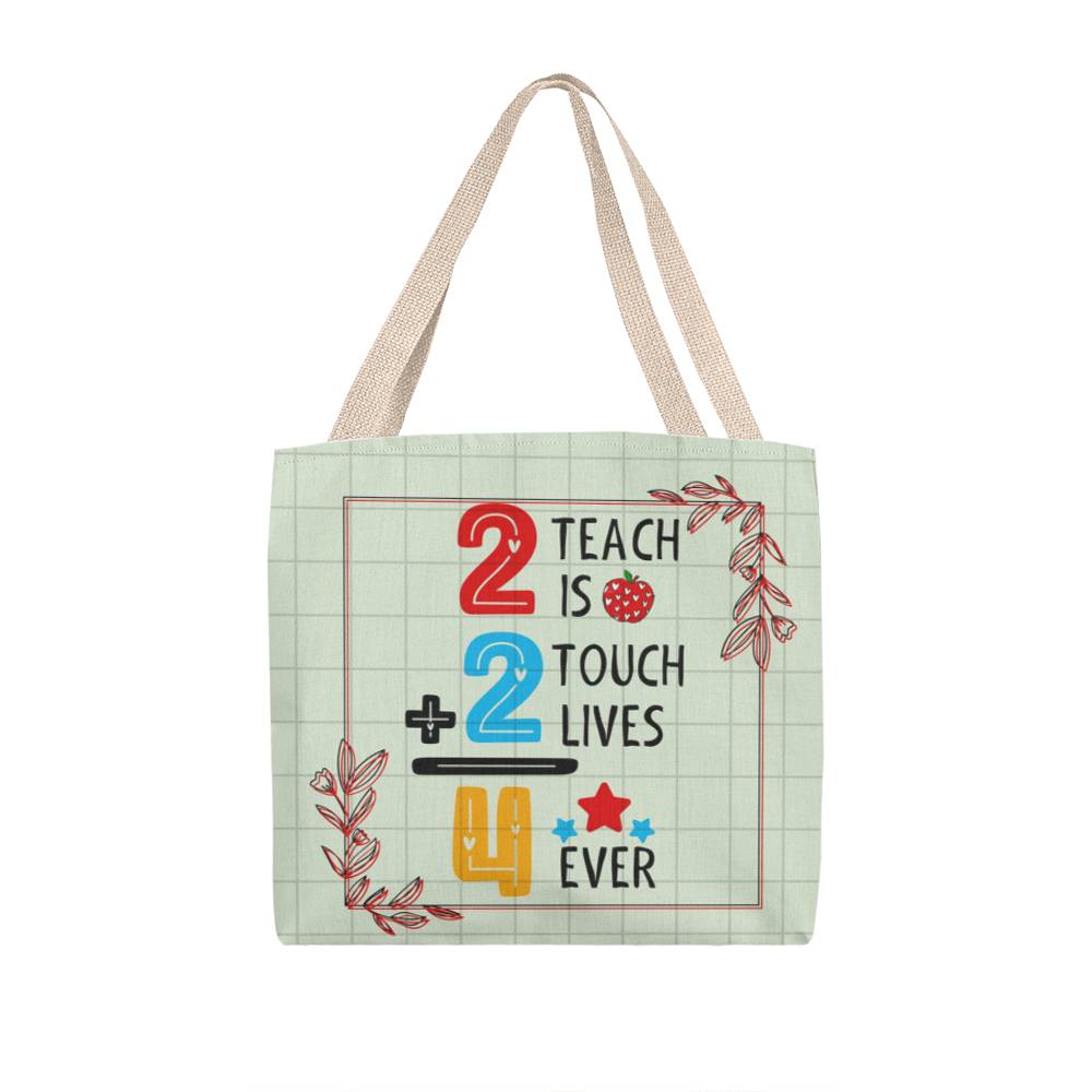 A Number Teacher Classic Green Tote Bag- a Gift for Teachers/Fathers/Mothers/Daughters/Sons.