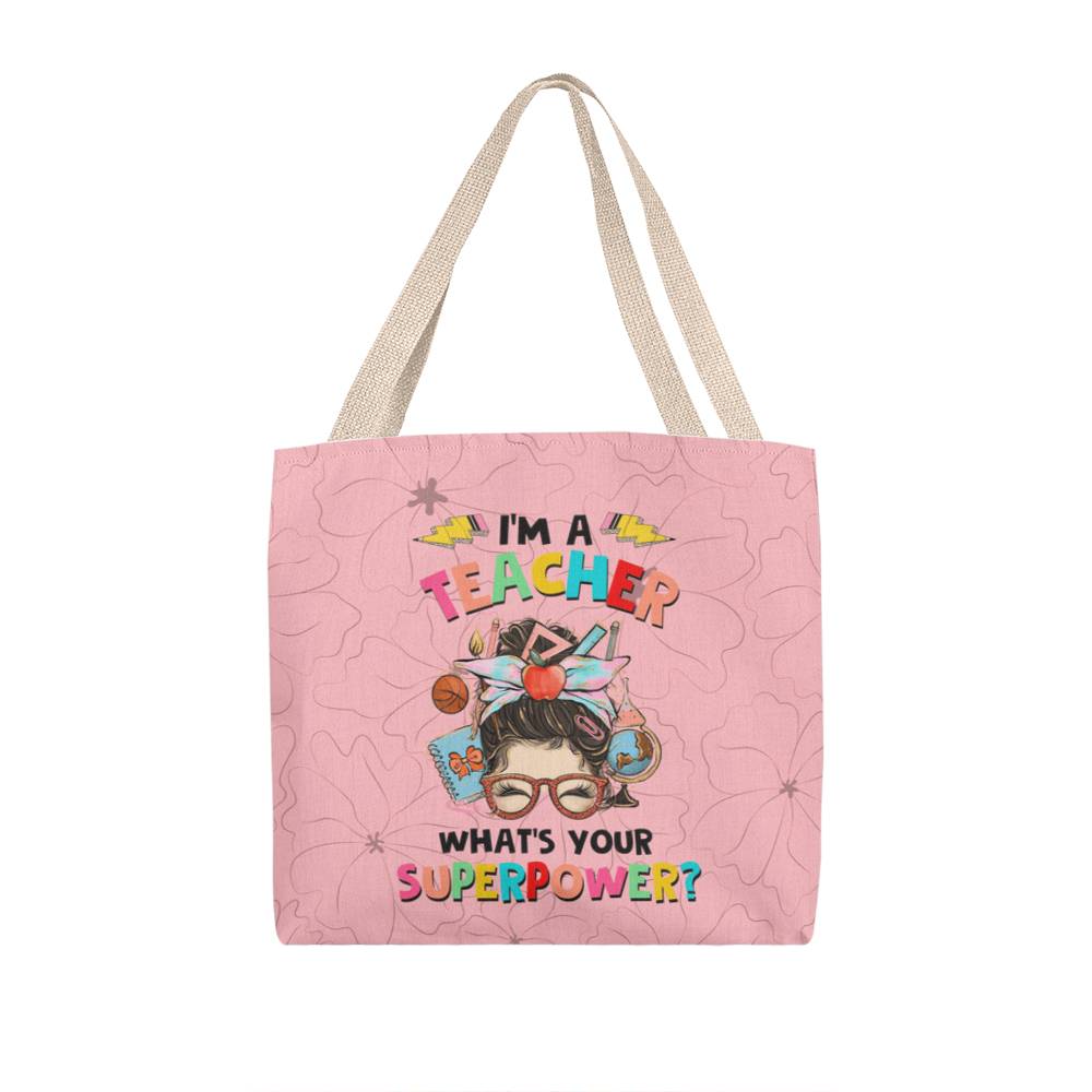 I'm a Teacher Classic Green Tote Bag- a Gift for Teachers/Fathers/Mothers/ Son/Daughter.
