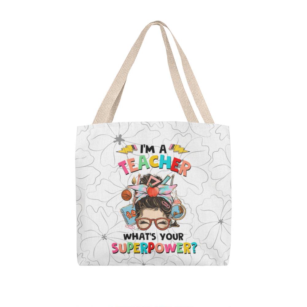 I'm a Teacher Classic Green Tote Bag- a Gift for Teachers/Fathers/Mothers/ Son/Daughter.