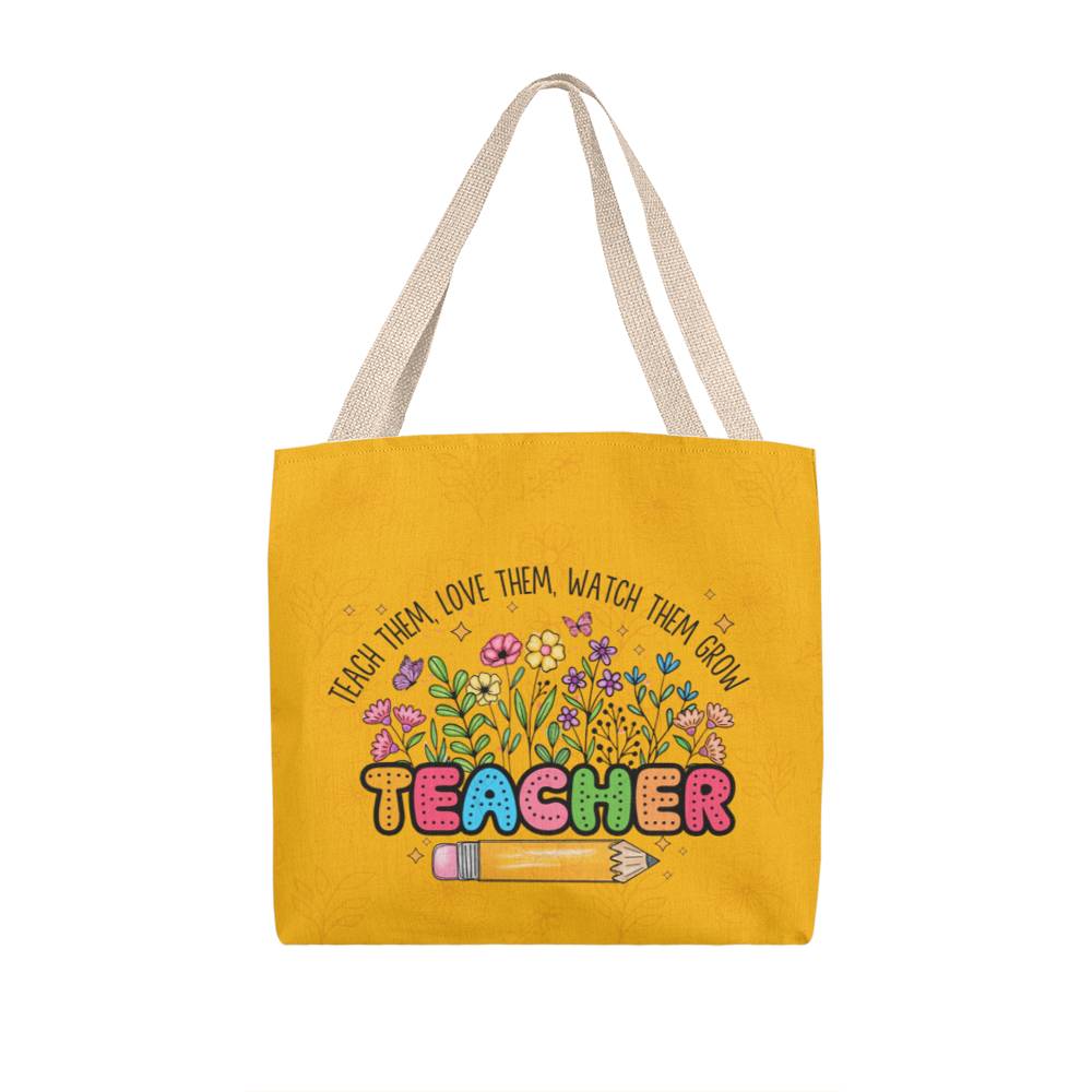 A Classic Teacher Yellow Tote Bag-  a Gift for Teachers/Fathers/Mothers/Sons/Daughters.