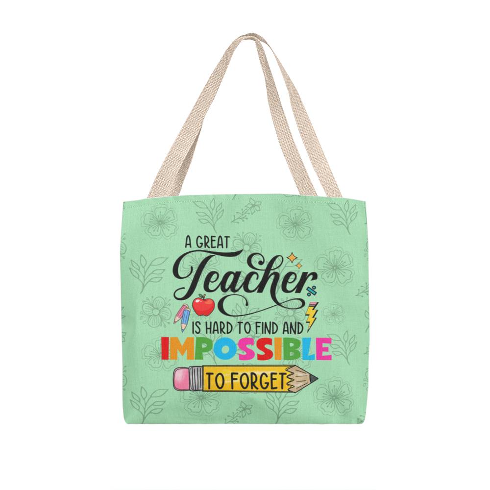 A Great Teacher Classic Blue Tote Bag- a Gift for Teachers/Fathers/Mothers/Sons/Daughters.