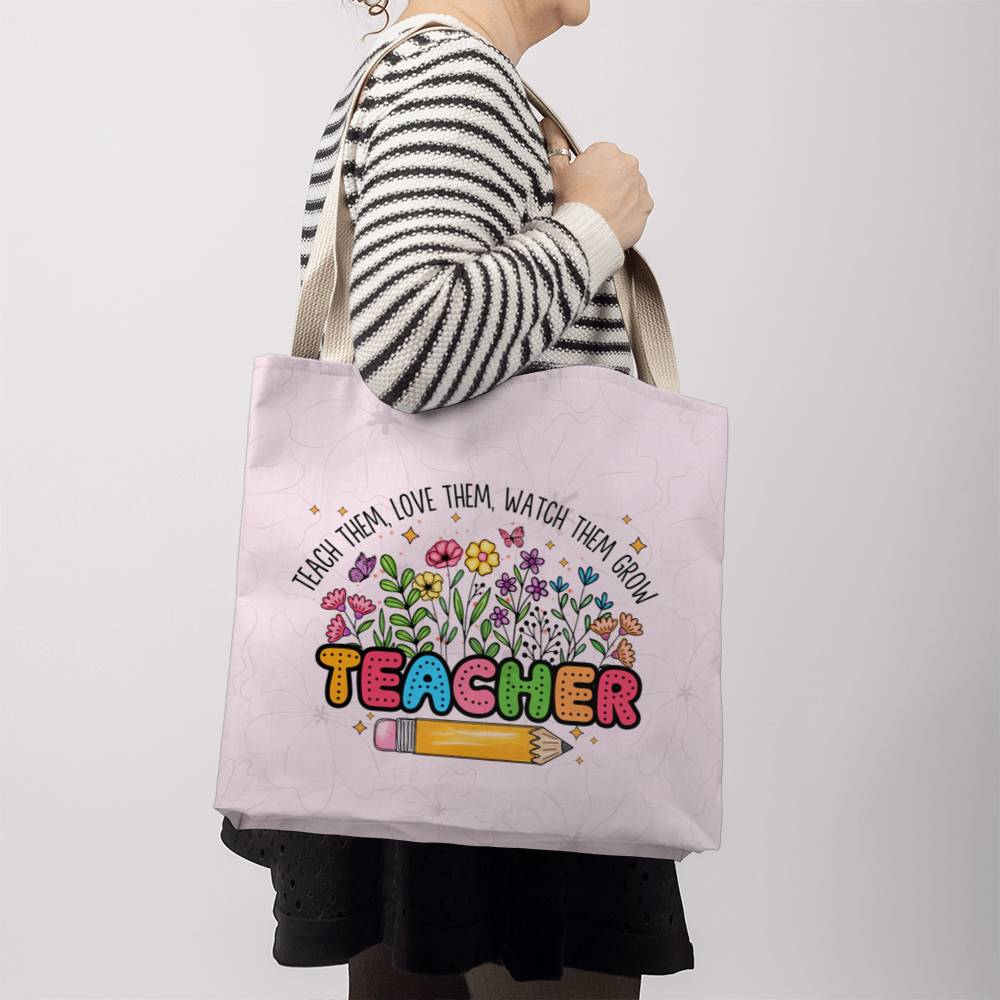 A Classic Teacher Pink Tote Bag-  a Gift for Teachers/Fathers/Mothers/Sons/Daughters.