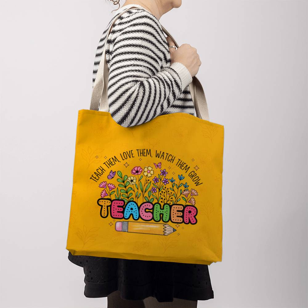 A Classic Teacher Yellow Tote Bag-  a Gift for Teachers/Fathers/Mothers/Sons/Daughters.