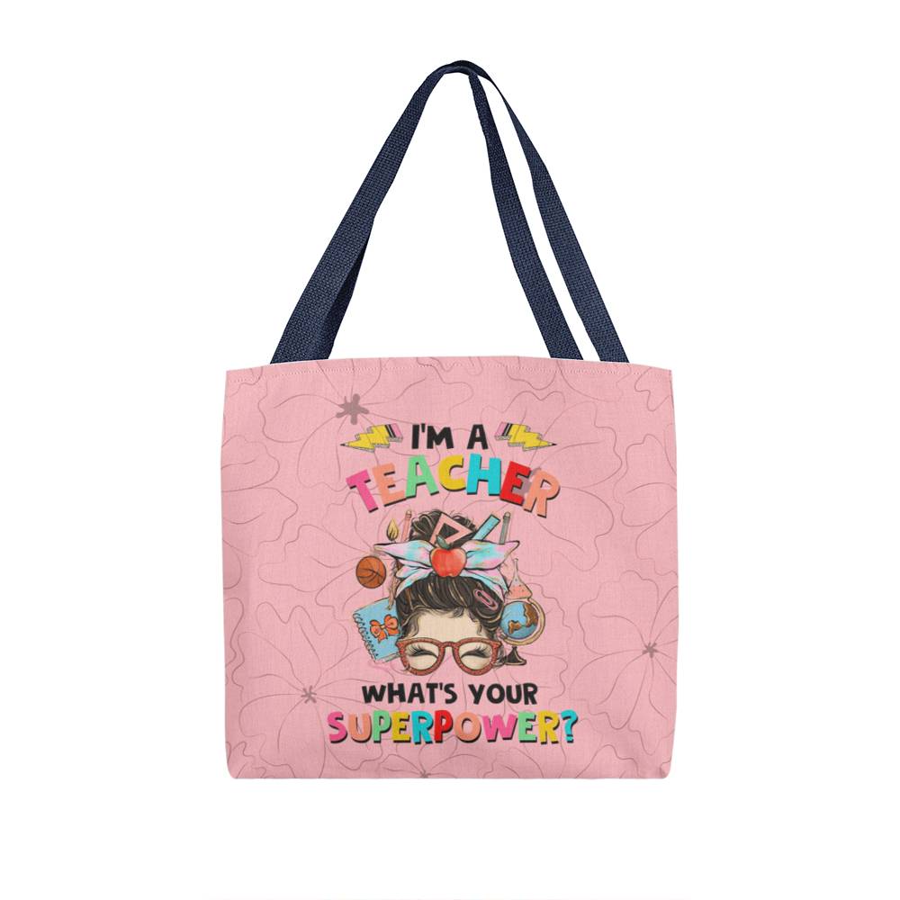 I'm a Teacher Classic Green Tote Bag- a Gift for Teachers/Fathers/Mothers/ Son/Daughter.