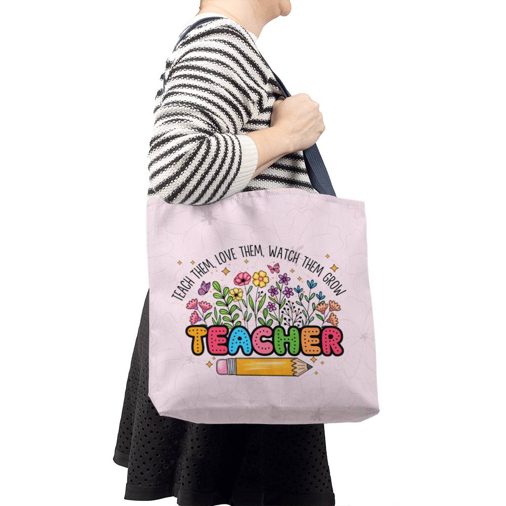 A Classic Teacher Pink Tote Bag-  a Gift for Teachers/Fathers/Mothers/Sons/Daughters.