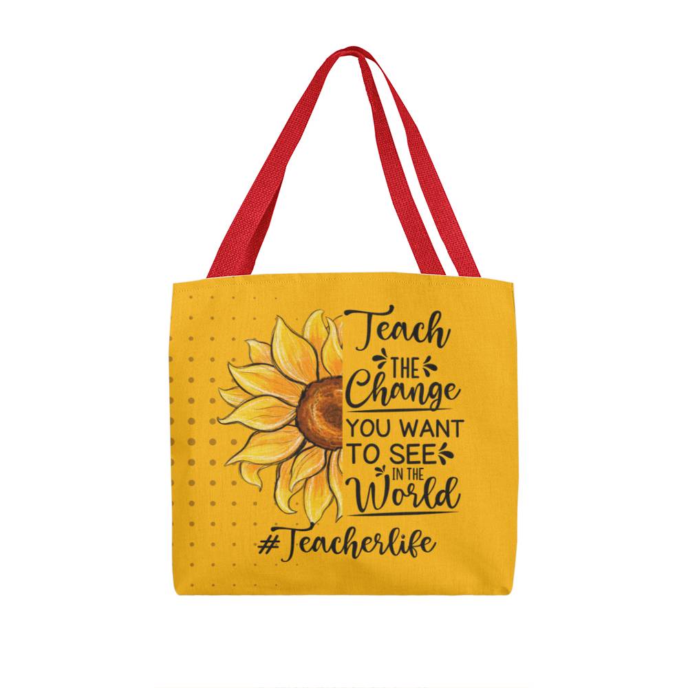 A Classic Teacher Yellow Tote Bag- a Gift for Teachers/Fathers/Mothers/Sons/Daughters.