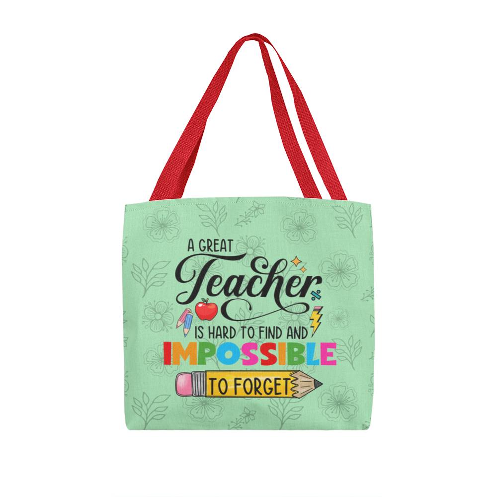 A Great Teacher Classic Blue Tote Bag- a Gift for Teachers/Fathers/Mothers/Sons/Daughters.