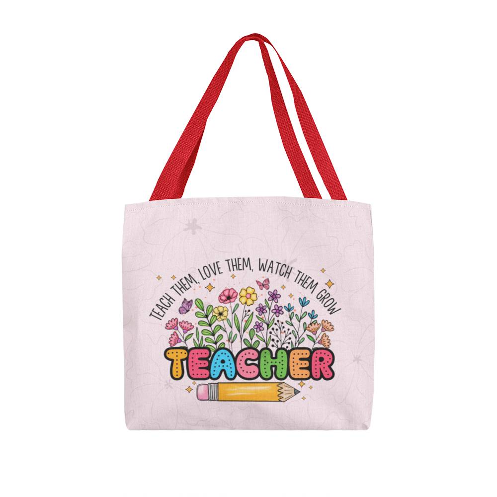 A Classic Teacher Pink Tote Bag-  a Gift for Teachers/Fathers/Mothers/Sons/Daughters.