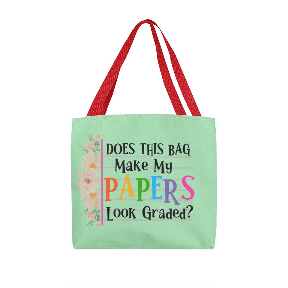 A Classic Teacher Green Tote Bag-  a Gift for Teachers/Fathers/Mothers/Sons/Daughters.