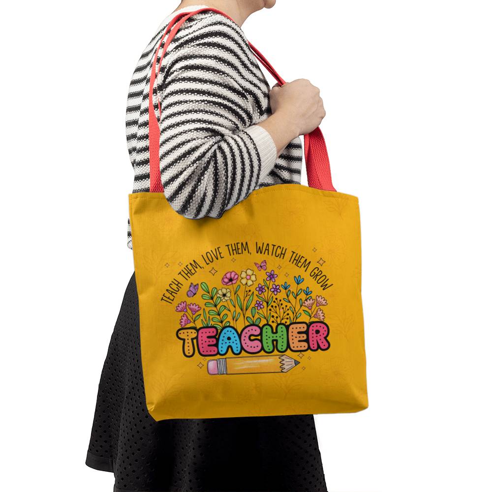 A Classic Teacher Yellow Tote Bag-  a Gift for Teachers/Fathers/Mothers/Sons/Daughters.