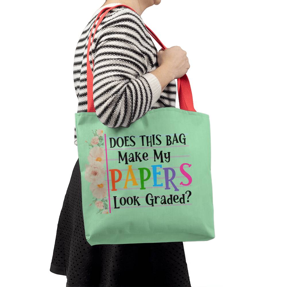 A Classic Teacher Green Tote Bag-  a Gift for Teachers/Fathers/Mothers/Sons/Daughters.