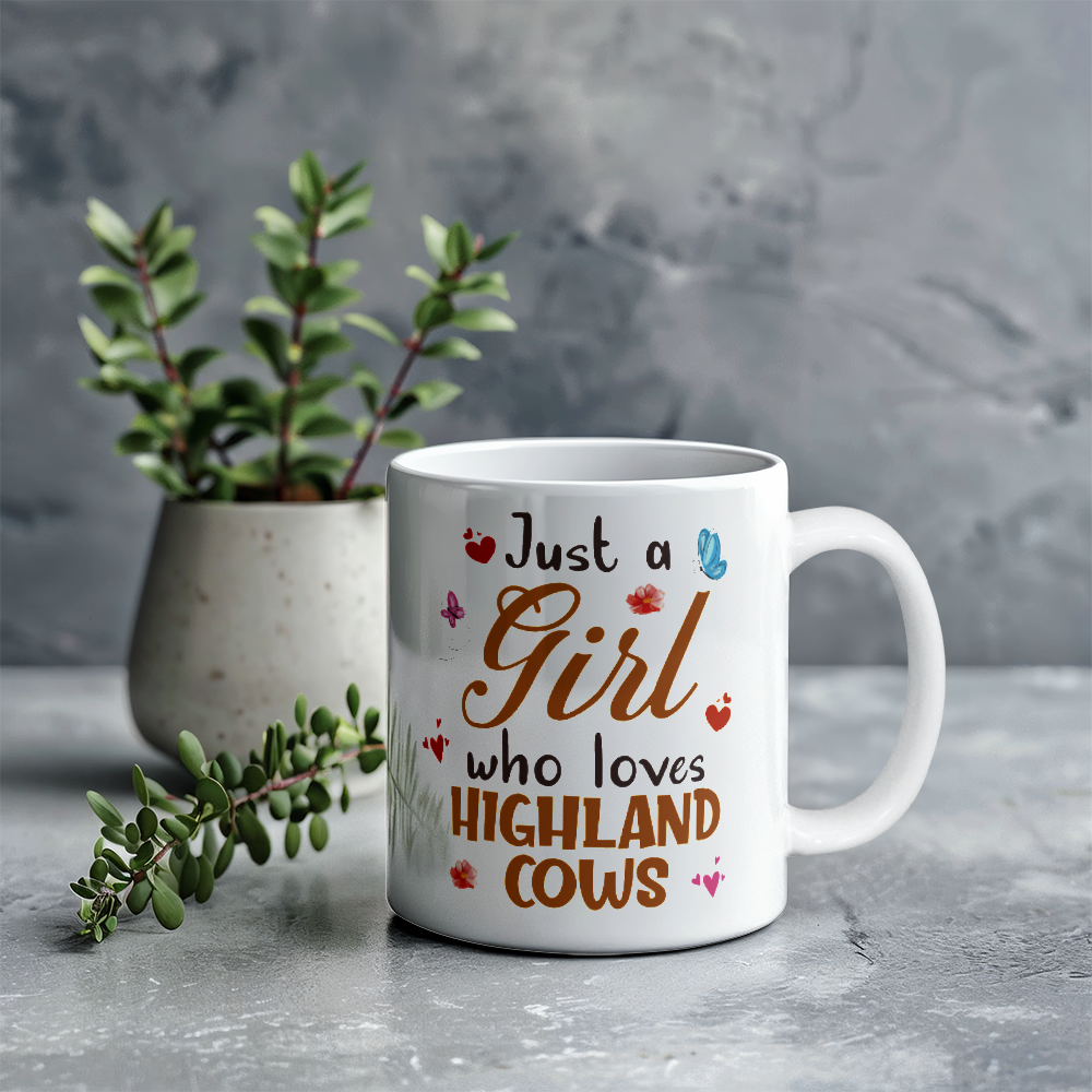 Highland Cow Ceramic Mug for Mothers/Sisters/Daughters