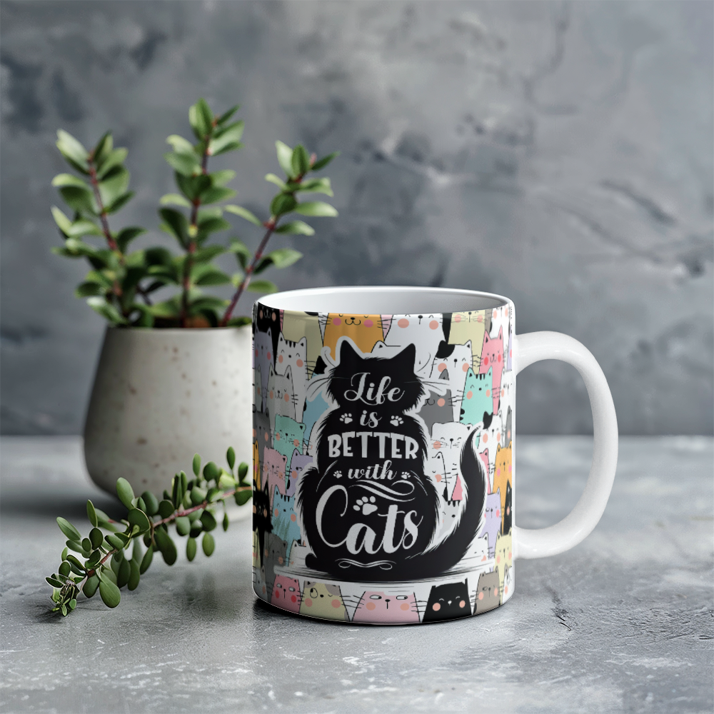 Cat Lover Ceramic Mug for Mothers/Fathers/Sisters/Sons