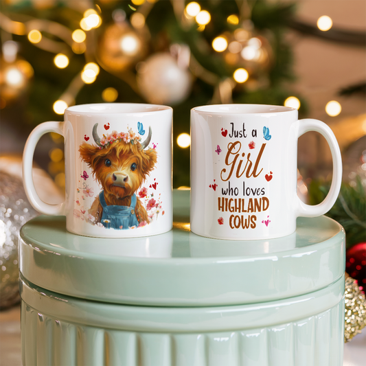 Highland Cow Ceramic Mug for Mothers/Sisters/Daughters