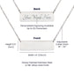 To My Daughter Horizontal Bar Necklace