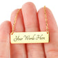 To My Daughter Horizontal Bar Necklace