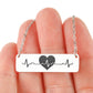 My Heart Beats for You- Horizontal Bar Necklace- a Gift for Wife/Girlfriend/Soulmate/Sister.