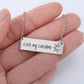 To My Daughter Horizontal Bar Necklace