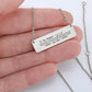 To My Daughter Horizontal Bar Necklace