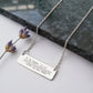 To My Daughter Horizontal Bar Necklace