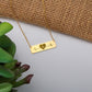 My Heart Beats for You- Horizontal Bar Necklace- a Gift for Wife/Girlfriend/Soulmate/Sister.