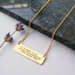 To My Daughter Horizontal Bar Necklace