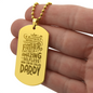 Personalized Dad Engraved Dog Tag Necklace- A Gift for Fathers/Sons.