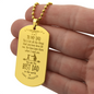 Personalized To My Dad Engraved Dog Tag Necklace- A Gift for Fathers/Sons.