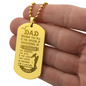 Personalized DAD Engraved Dog Tag Necklace- A Gift for Fathers/Sons.