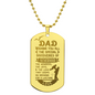 Personalized DAD Engraved Dog Tag Necklace- A Gift for Fathers/Sons.