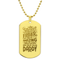 Personalized Dad Engraved Dog Tag Necklace- A Gift for Fathers/Sons.