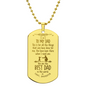 Personalized To My Dad Engraved Dog Tag Necklace- A Gift for Fathers/Sons.
