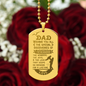 Personalized DAD Engraved Dog Tag Necklace- A Gift for Fathers/Sons.