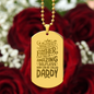 Personalized Dad Engraved Dog Tag Necklace- A Gift for Fathers/Sons.
