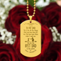 Personalized To My Dad Engraved Dog Tag Necklace- A Gift for Fathers/Sons.