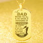 Personalized DAD Engraved Dog Tag Necklace- A Gift for Fathers/Sons.