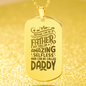 Personalized Dad Engraved Dog Tag Necklace- A Gift for Fathers/Sons.