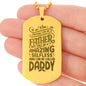 Personalized Dad Engraved Dog Tag Necklace- A Gift for Fathers/Sons.