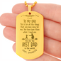 Personalized To My Dad Engraved Dog Tag Necklace- A Gift for Fathers/Sons.