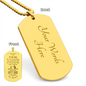 Personalized To My Dad Engraved Dog Tag Necklace- A Gift for Fathers/Sons.