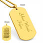 Personalized Dad Engraved Dog Tag Necklace- A Gift for Fathers/Sons.