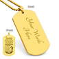 Personalized DAD Engraved Dog Tag Necklace- A Gift for Fathers/Sons.