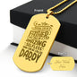 Personalized Dad Engraved Dog Tag Necklace- A Gift for Fathers/Sons.
