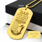 Personalized DAD Engraved Dog Tag Necklace- A Gift for Fathers/Sons.