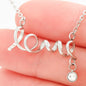 Dainty Scripted Love Necklace a Gift for a Wive/Soulmate