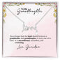 To My Granddaughter, Scripted Love Necklace- A Gift from  a Grandmother.