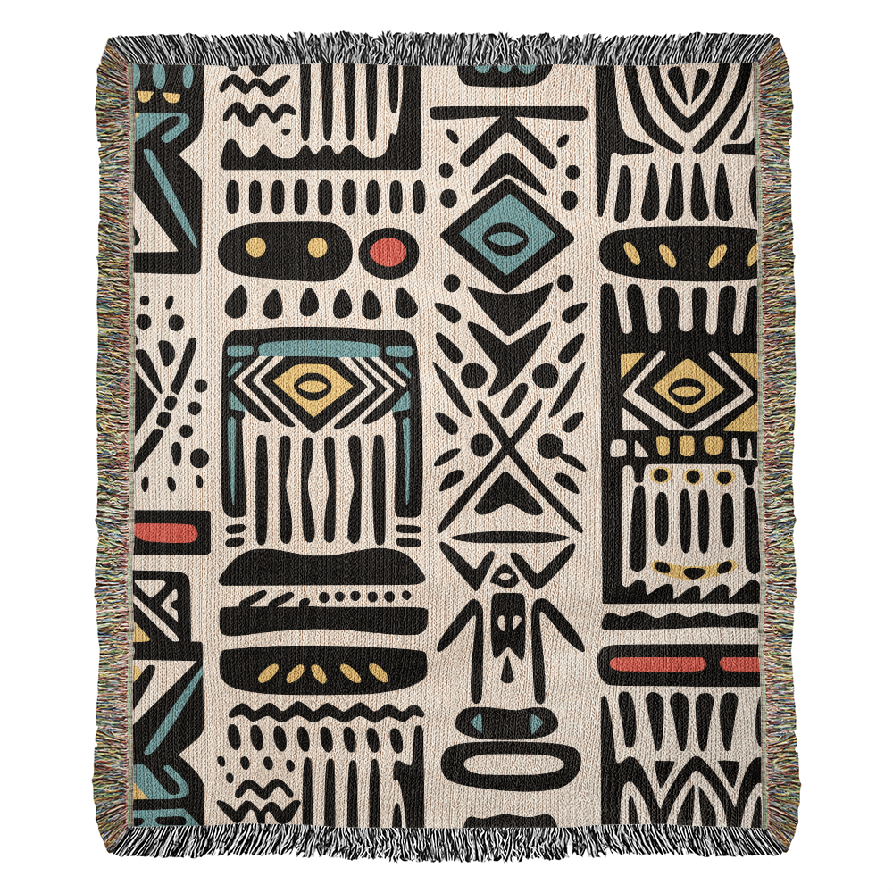 Tribal Tapestry Woven Blanket- a Gift for Mothers/Sons/Daughters