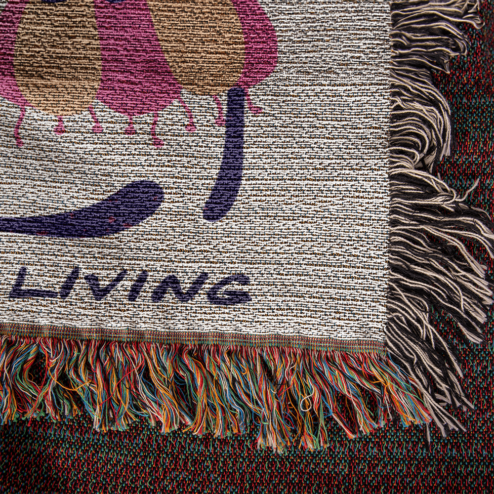 Life is Worth Living Heirloom Woven Blanket- a Gift for Mothers/Sons/Daughters.