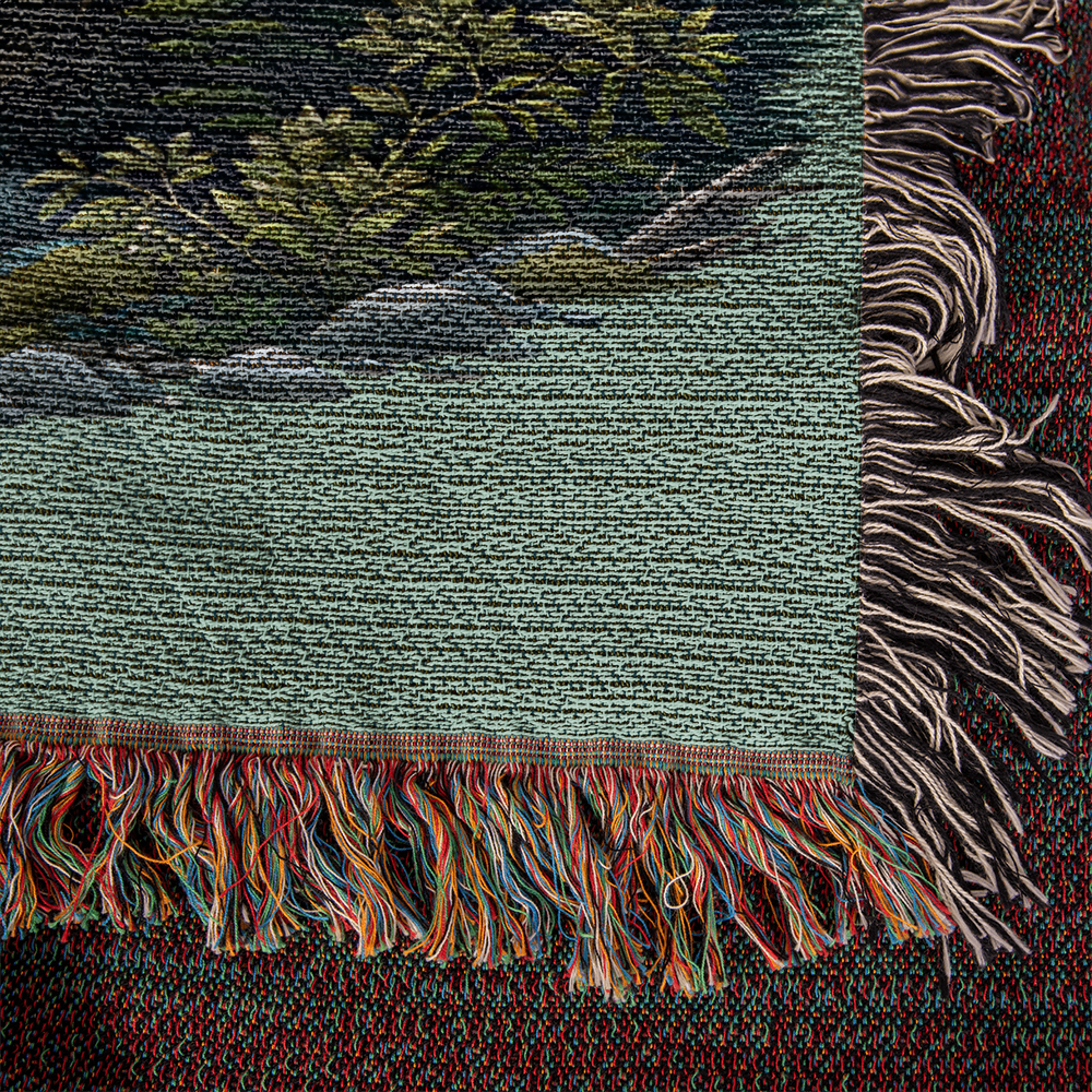 Bear Illustration Heirloom Woven Blanket- Gift for Sons/Fathers.